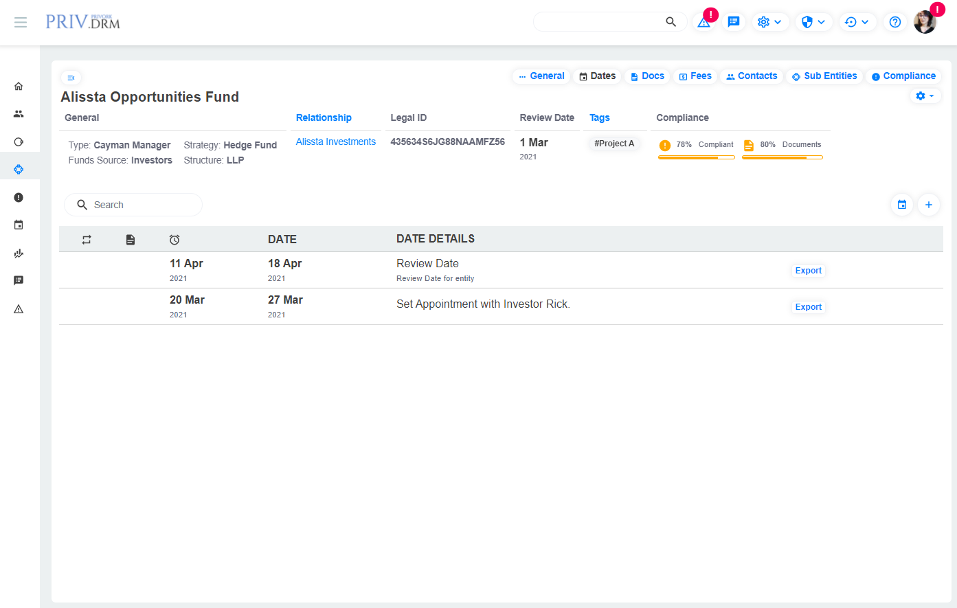 How do I add dates to Entities?